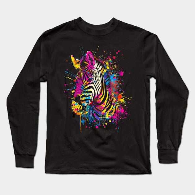 Zebra Wildlife Conservation Long Sleeve T-Shirt by Maja Wronska